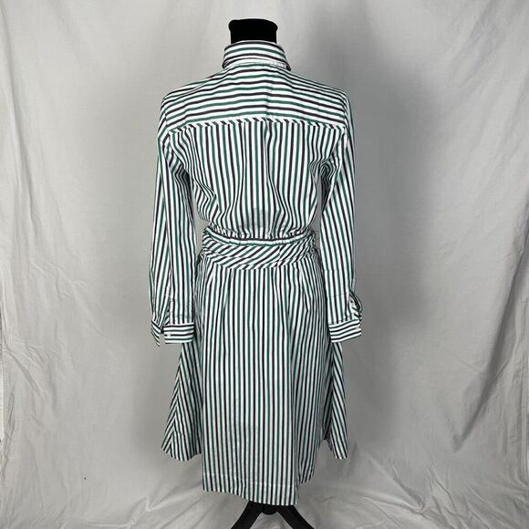 J. Crew Poplin Cotton Stripe Tie Waist Shirt Dress - Women’s 2 - Picture 5 of 8